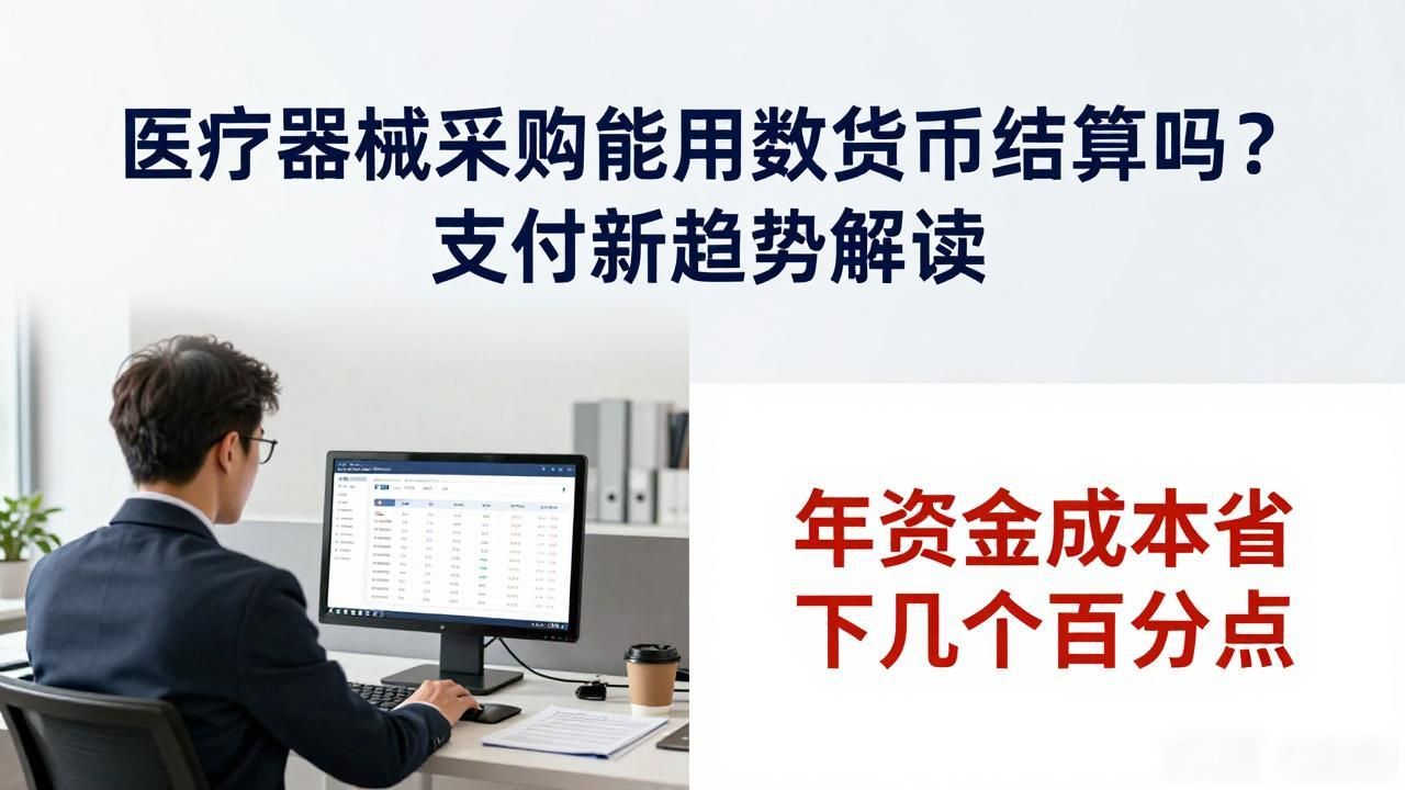 医疗器械采购能用数字货币结算吗？支付新趋势解读