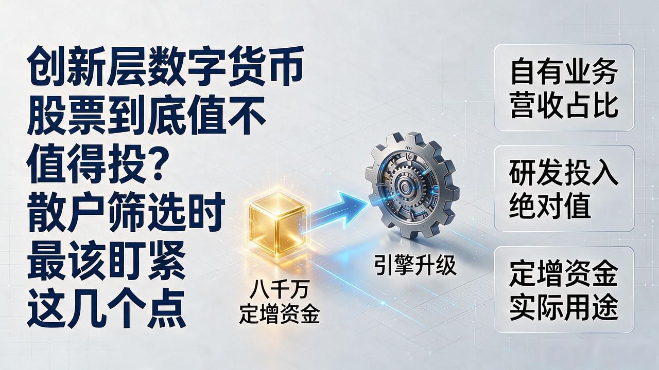 创新层数字货币股票到底值不值得投？散户筛选时最该盯紧这几个点