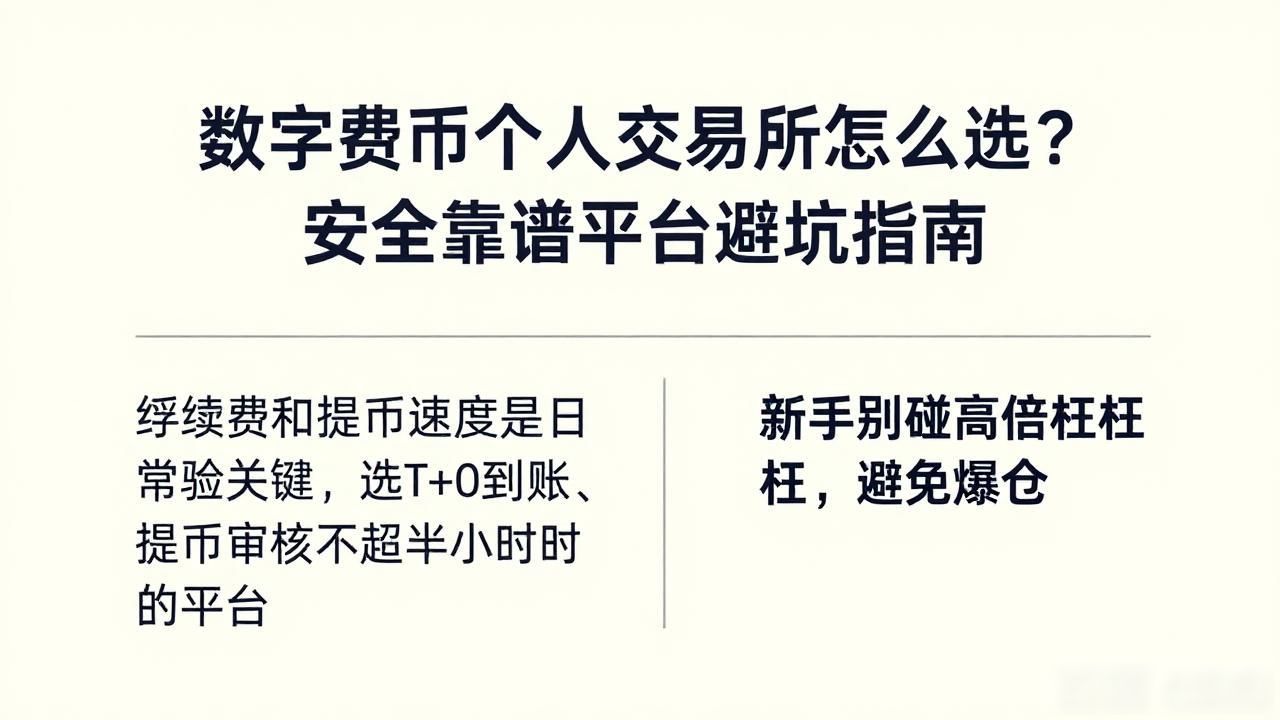 数字货币个人交易所怎么选？安全靠谱平台避坑指南