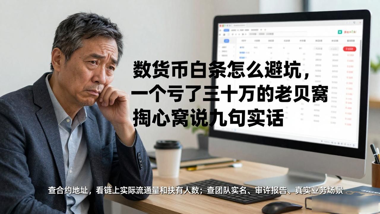 数字货币白条怎么避坑，一个亏了三十万的老散户掏心窝说几句实话