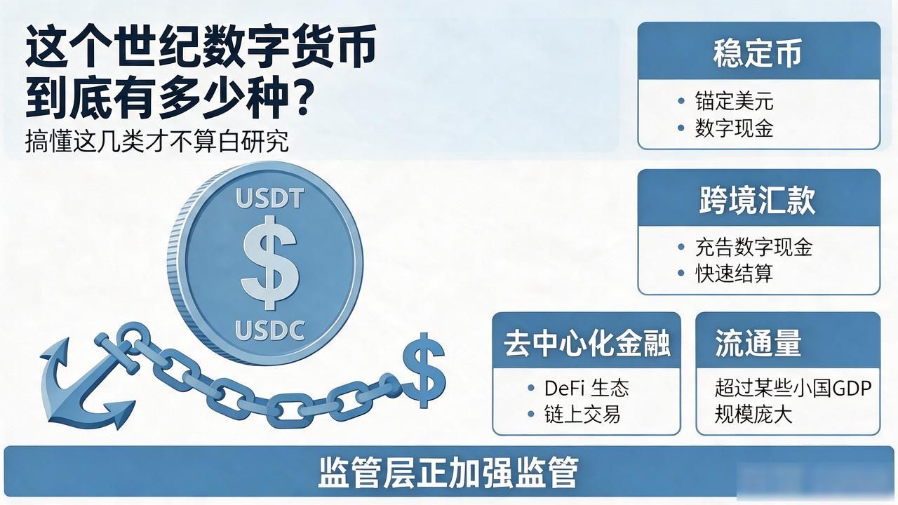 这个世纪数字货币到底有多少种？搞懂这几类才不算白研究