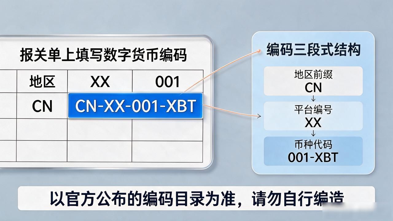 数字货币编码怎么填？表格和报关单里的格式直接对照