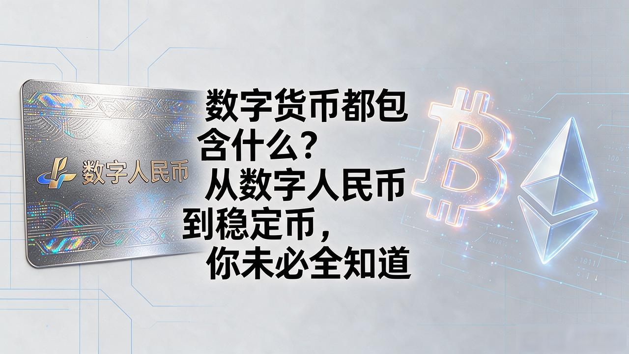 数字货币都包含什么？从数字人民币到稳定币，你未必全知道