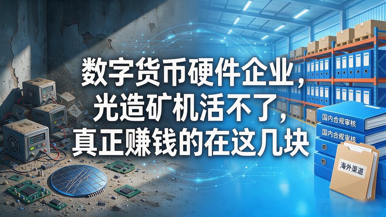 数字货币硬件企业，光造矿机活不了，真正赚钱的在这几块