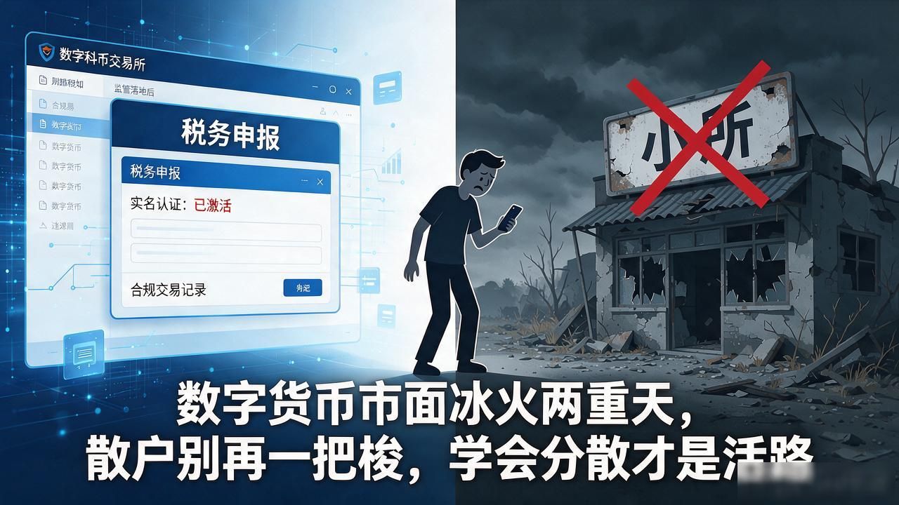 数字货币市面冰火两重天，散户别再一把梭，学会分散才是活路