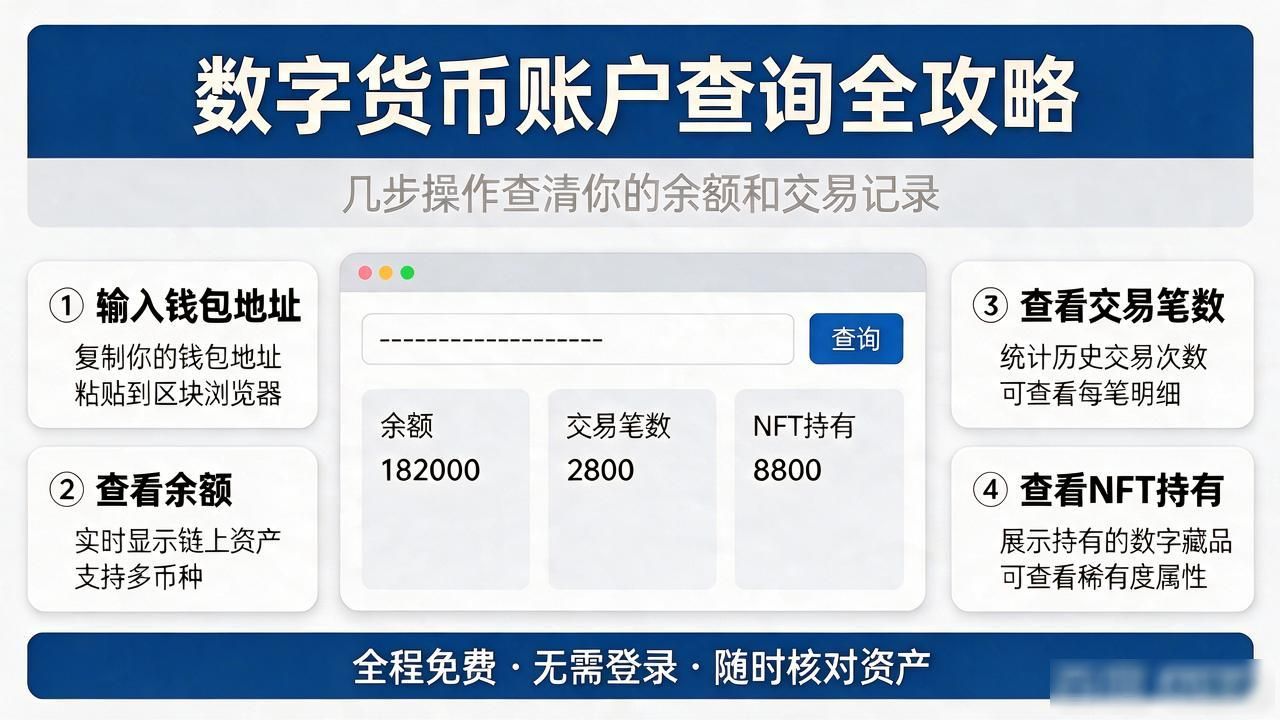 数字货币账户查询全攻略：几步操作查清你的余额和交易记录
