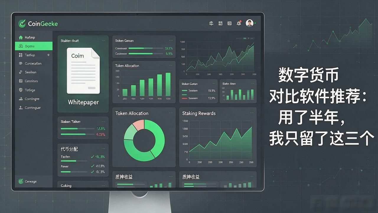数字货币对比软件_数字货币交易平台选择_CoinMarketCap CoinGecko DEX Screener对比