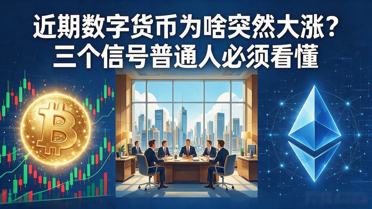 近期数字货币为啥突然大涨？三个信号普通人必须看懂