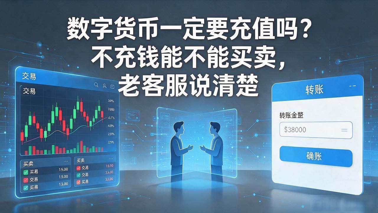 数字货币一定要充值吗？不充钱能不能买卖，老客服说清楚