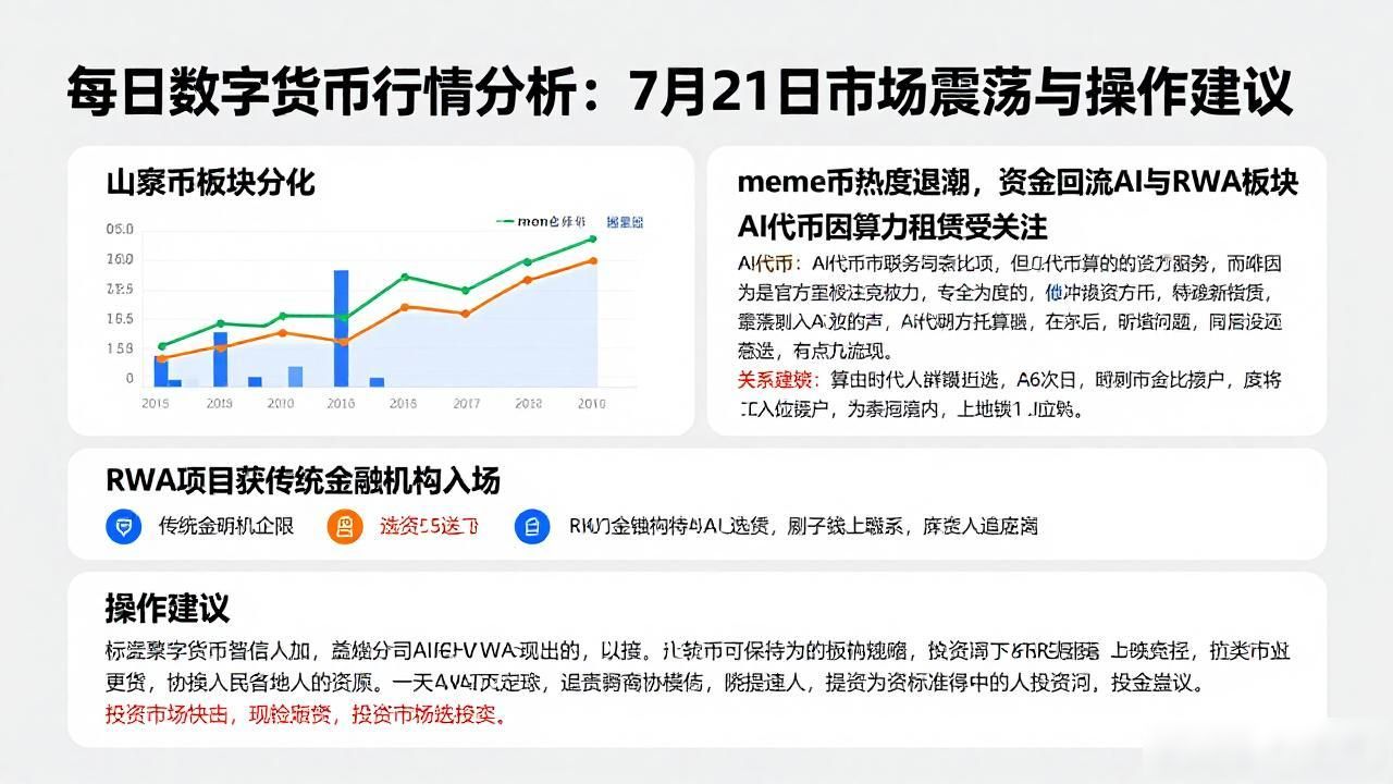 每日数字货币行情分析：7月21日市场震荡与操作建议