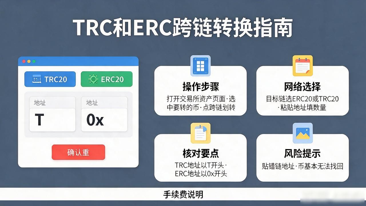 trc和erc数字货币转换 跨链操作指南与手续费说明