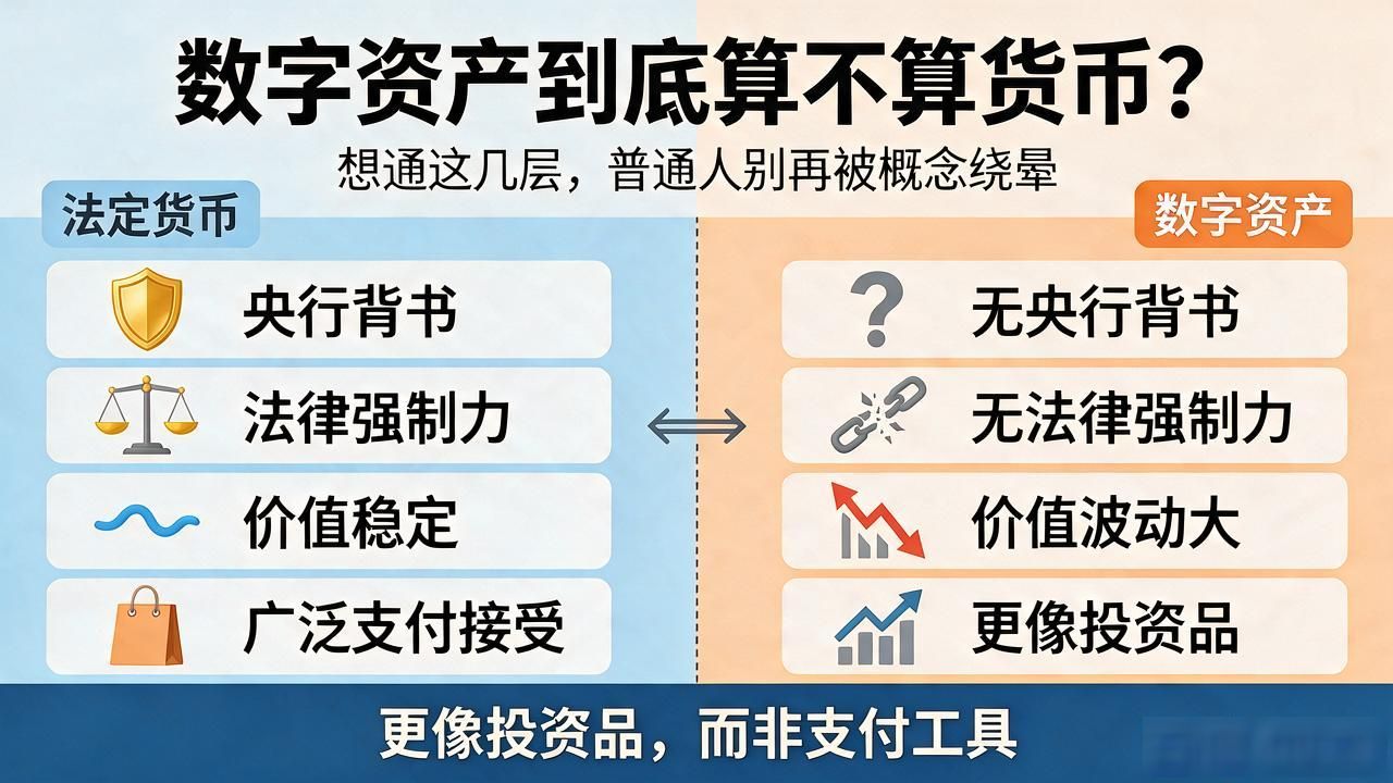 数字资产到底算不算货币？想通这几层，普通人别再被概念绕晕