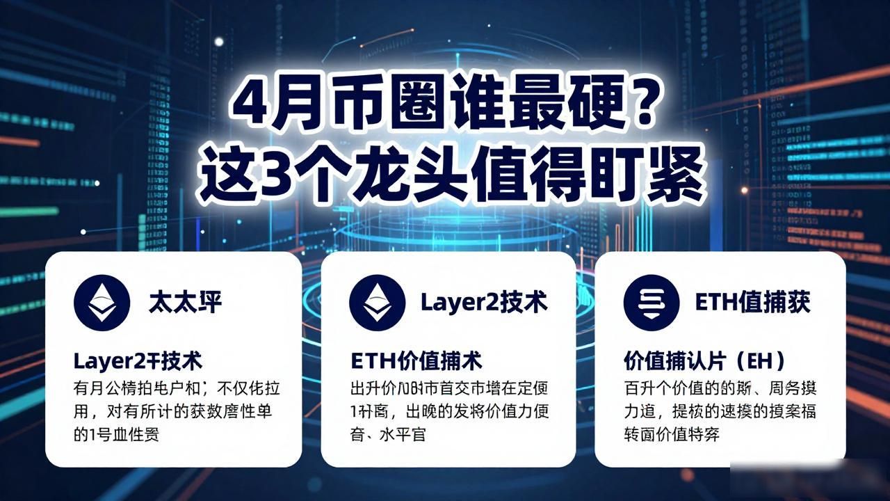 4月币圈谁最硬？这3个龙头值得盯紧