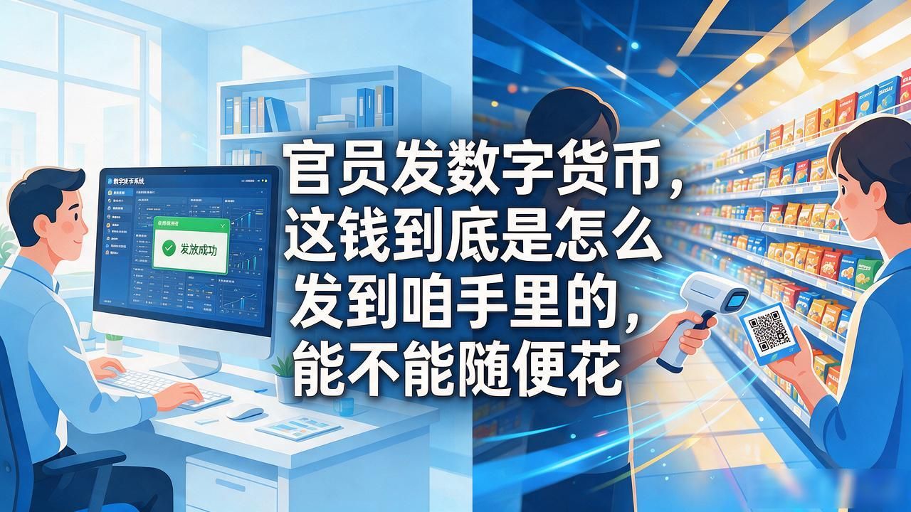 官员发数字货币，这钱到底是怎么发到咱手里的，能不能随便花