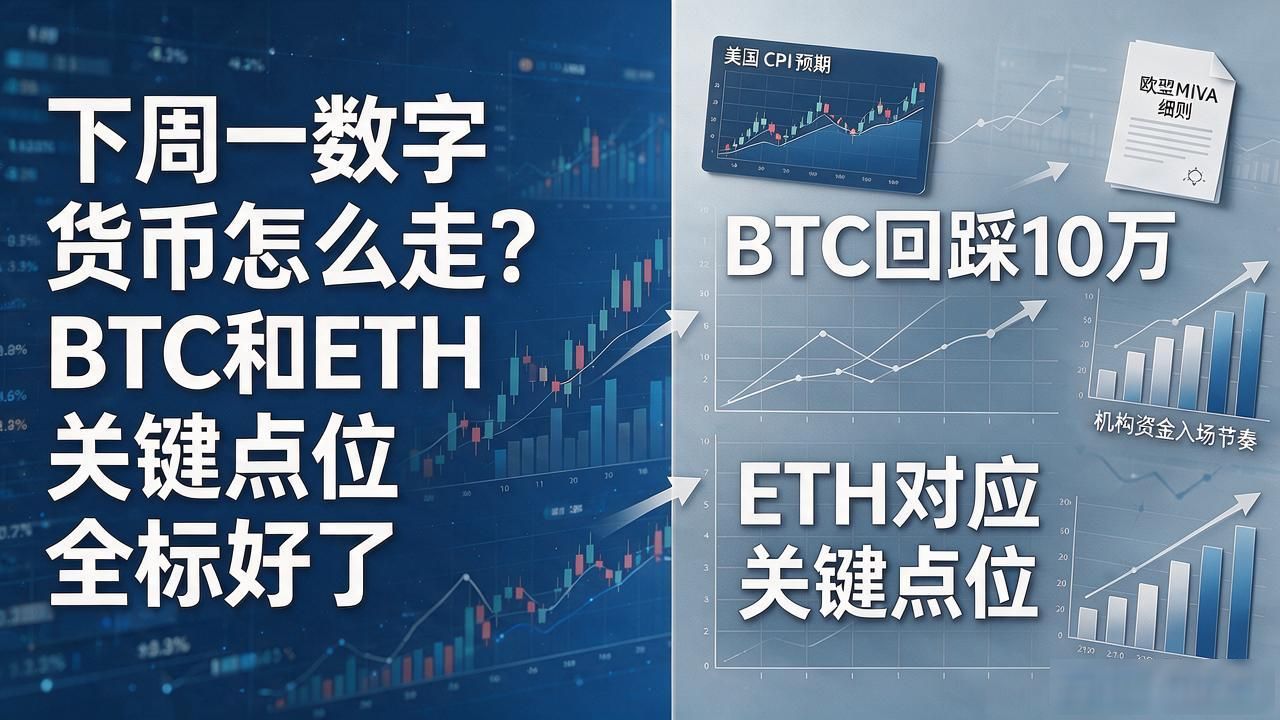 下周一数字货币怎么走？BTC和ETH关键点位全标好了