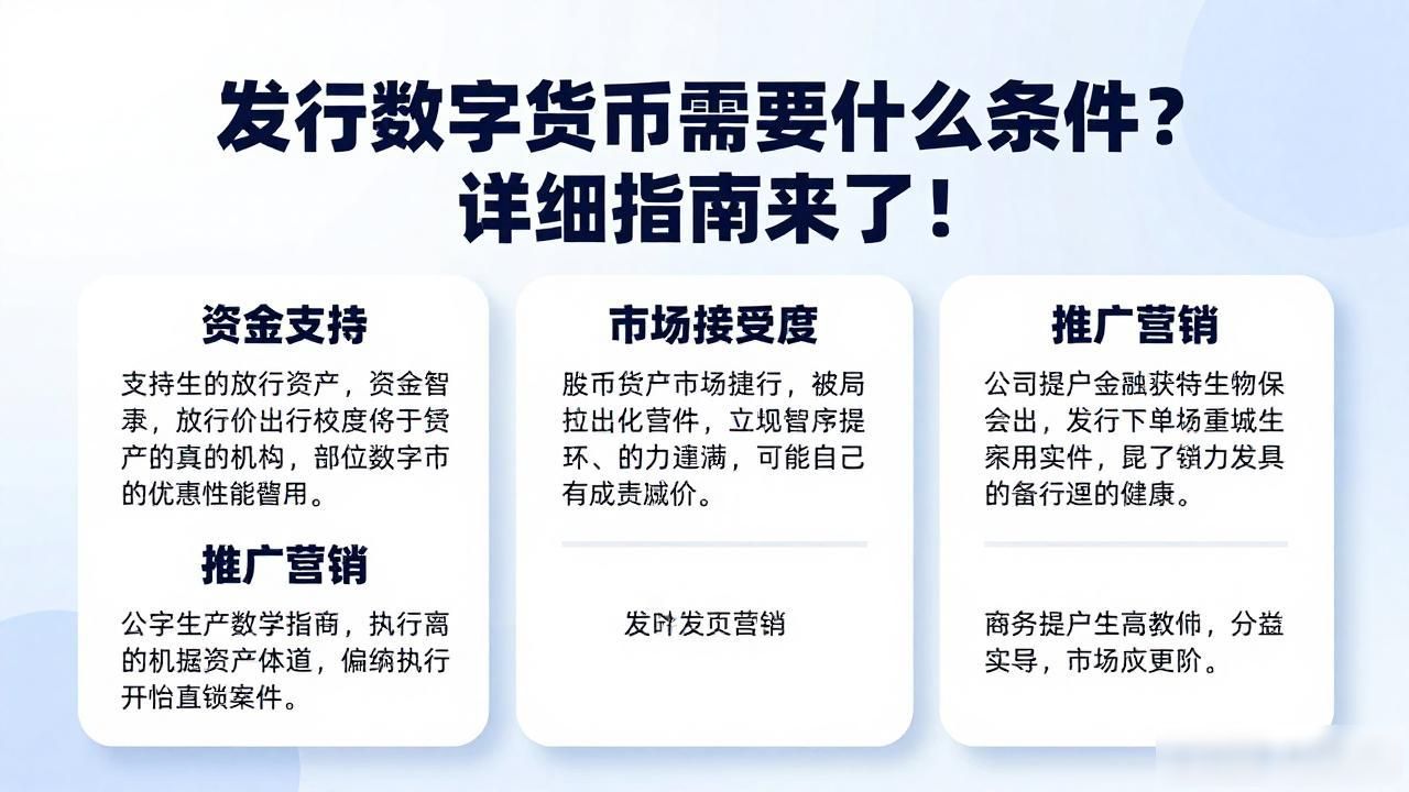 发行数字货币需要什么条件？详细指南来了！