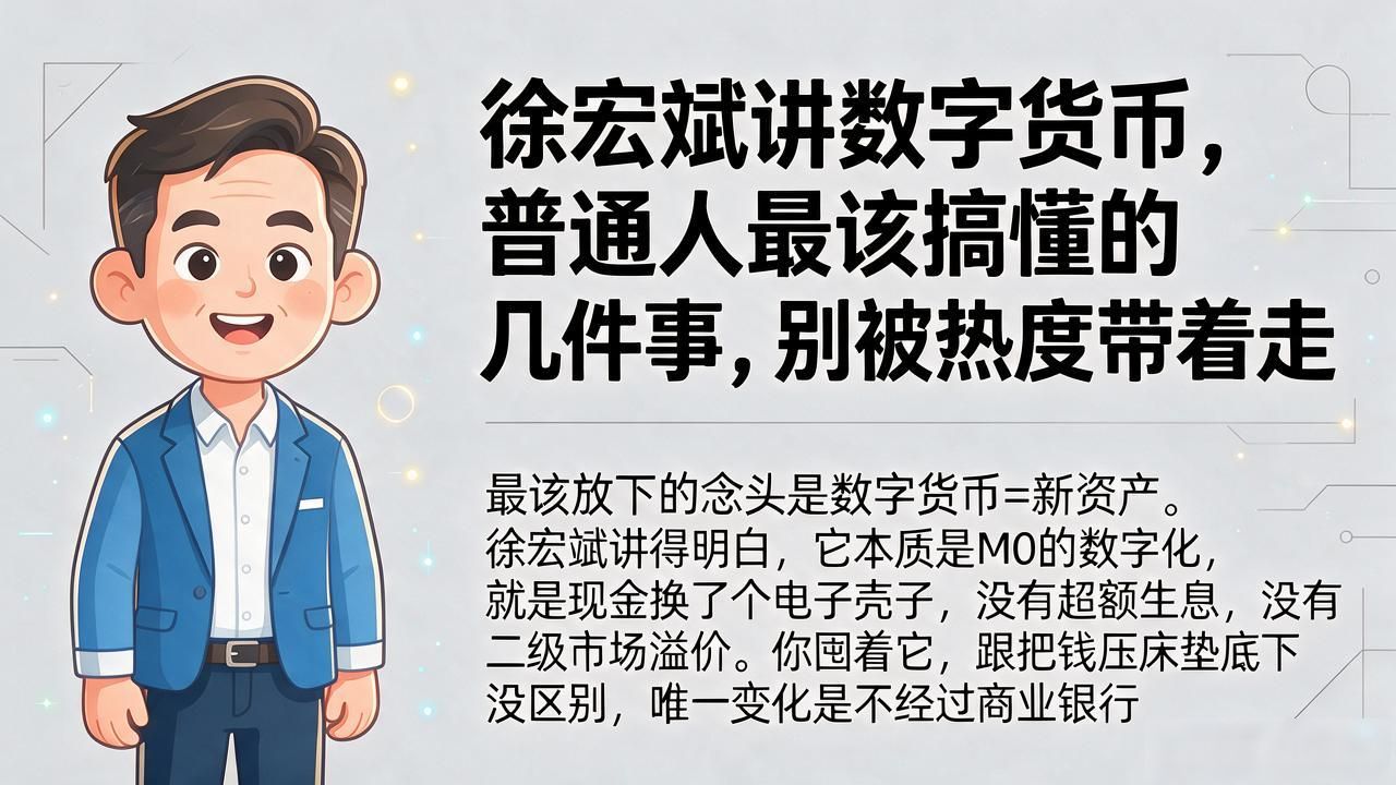 徐宏斌讲数字货币，普通人最该搞懂的几件事，别被热度带着走