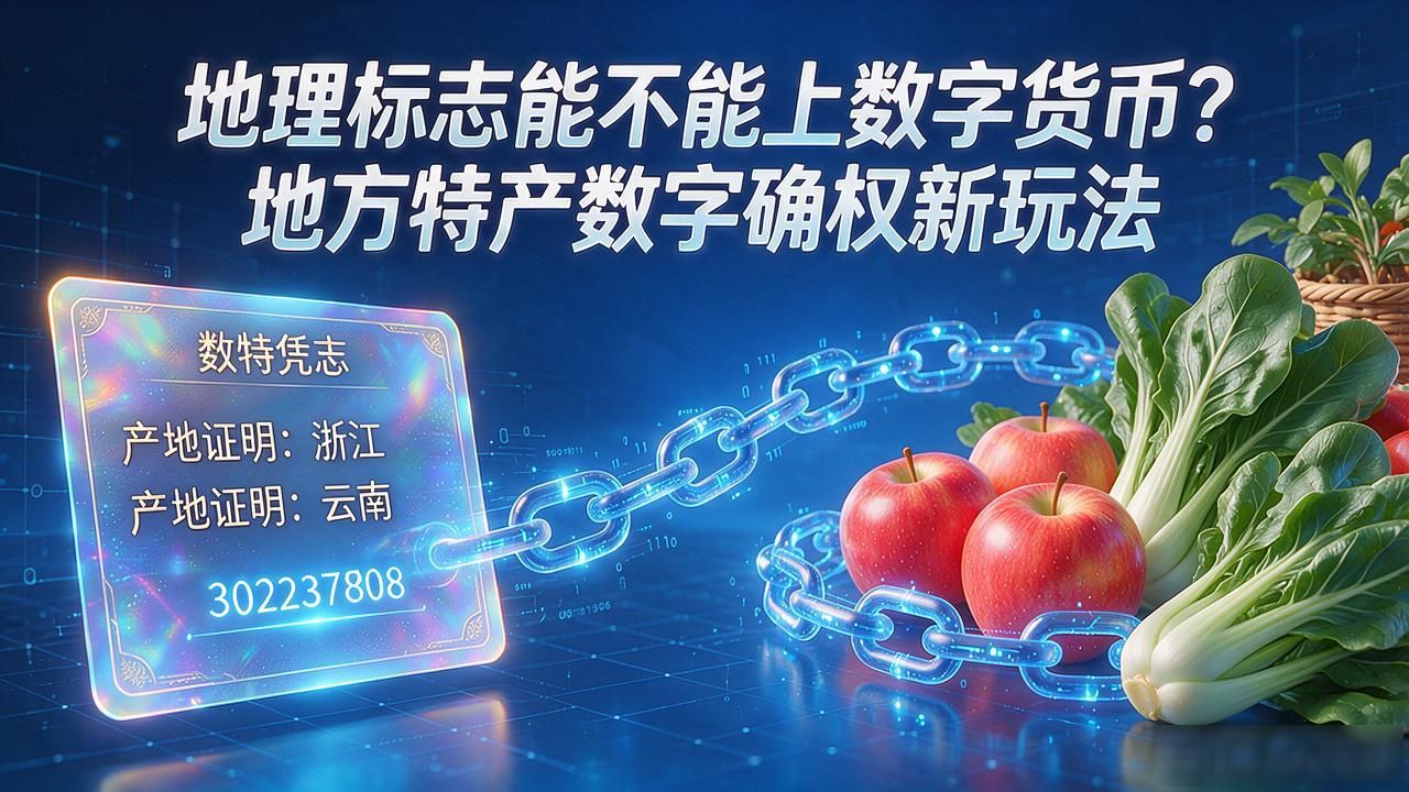 地理标志能不能上数字货币？地方特产数字确权新玩法