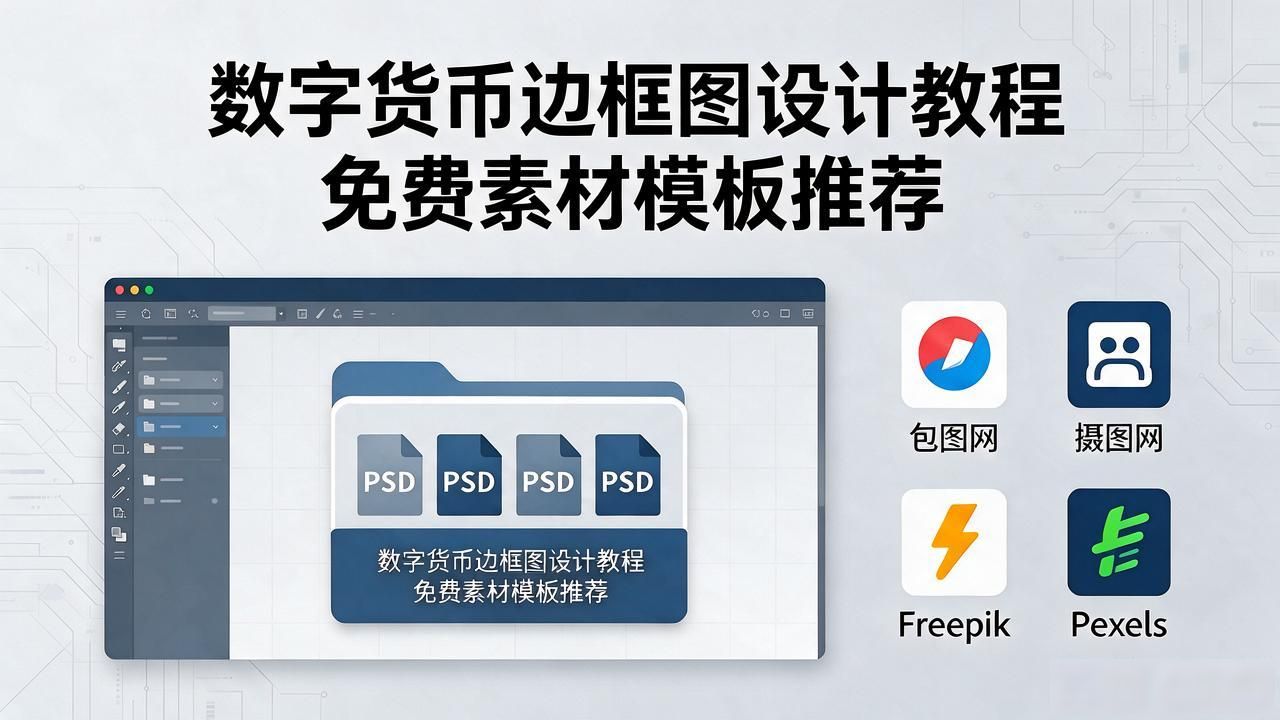 数字货币边框图设计教程 免费素材模板推荐