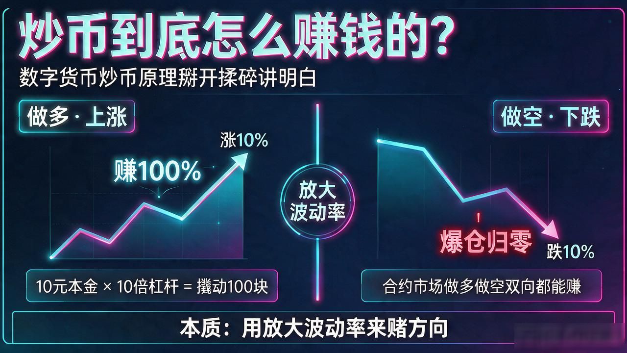 炒币到底怎么赚钱的？数字货币炒币原理给你掰开揉碎讲明白
