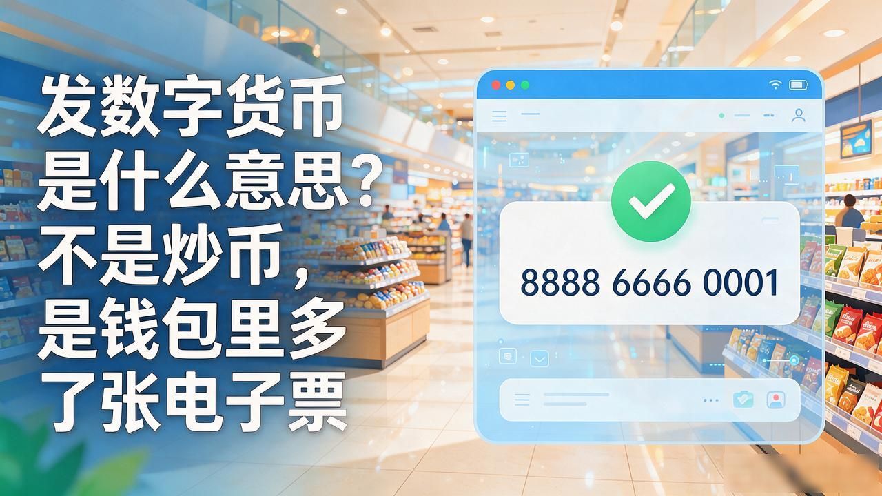 发数字货币是什么意思？不是炒币，是钱包里多了张电子票